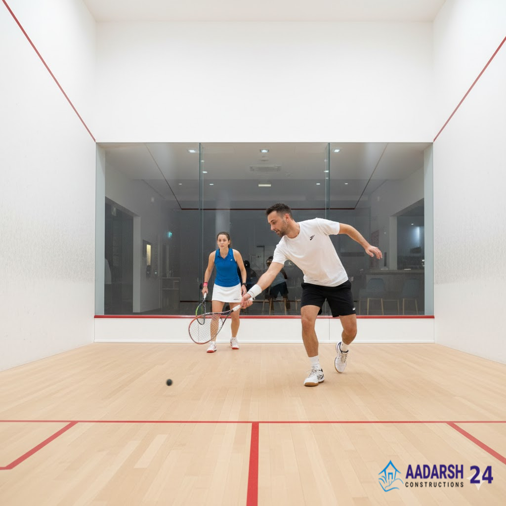 Squash court developer in Greater Noida for sports academies.